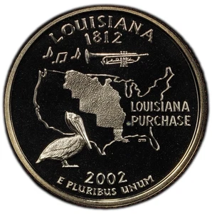 2002-S Statehood Quarter - Louisiana - Proof 25C Fresh From Proof Set - Picture 1 of 2
