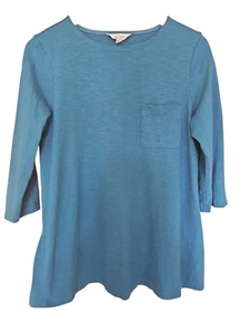 Seasalt 3/4 Sleeve Tregonning Top Organic Cotton Slub Jersey Size 14 - Picture 1 of 8