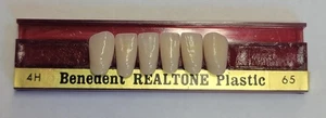 4H - Farbe 65 (A3) untere Anterioren Dental Kunststoff gekreuzte Zähne - Bild 1 von 5
