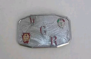 Gancho de metal de colección rápido PRR tren hebilla de cinturón WGR coleccionable hecho en EE. UU. - Imagen 1 de 5