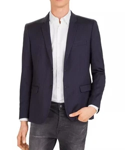 The Kooples Woolen Lines Suit Jacket Blazer $598 BRAND NEW Navy Slim Fit Size 42 - Picture 1 of 7