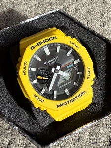 Casio G-Shock GA-B2100 Yellow Watch solar Powered Radio Controlled Bluetooth - Picture 1 of 13