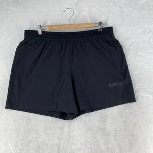NoBull pantaloncino uomo XL nero core tinta unita elasticizzato 5" cucitura interna foderato palestra allenamento nuovo senza etichette - Foto 1 di 13