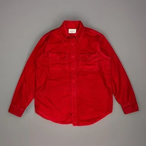 True vintage 50s Duxbak Kamp-it Chamois Cloth Button Up Classic Pocket Shirt XL - Picture 1 of 8