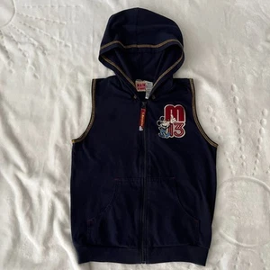 Main Street by Disney Boys 5T Hooded Vest Navy Blue S. Micksville - Picture 1 of 6
