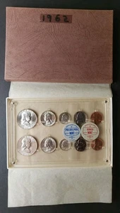 1962 United States Mint Uncirculated Coins in a Plastic Holder - Picture 1 of 3
