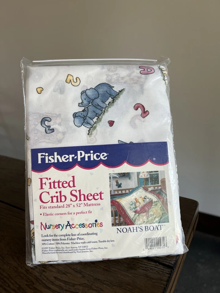 Sábana de colchón vintage Fisher Price/niño pequeño estándar 28 x 52 pulgadas Foto 1 de 4