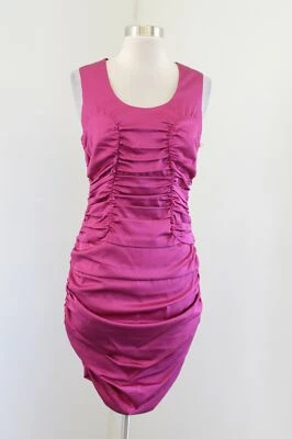 Nuevo con etiquetas Vestido Ali Ro Para Mujer Rosa Seda Acanalado Moveble Cóctel Fiesta Talla 10 Sin Mangas Foto 1 de 4