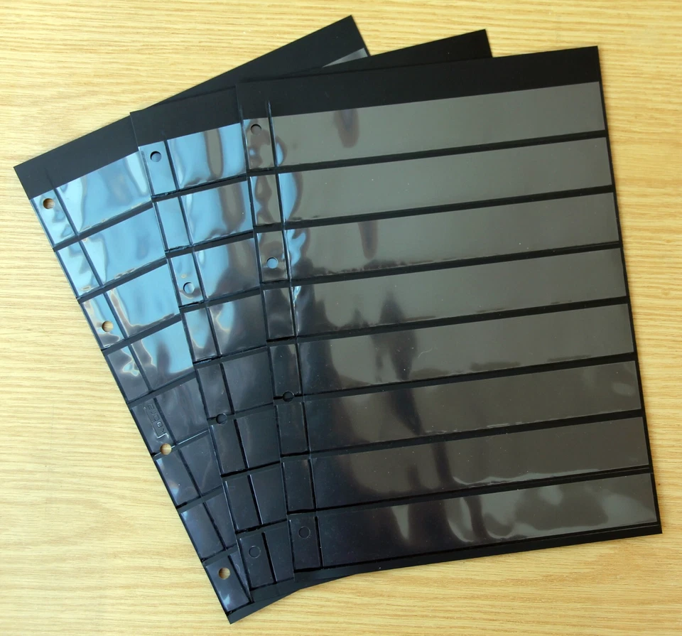 3 doppelseitige Einsteckblätter mit 8 Zeilen (Höhe je Zeile 30 mm) gebraucht, c - Bild 1 von 1