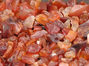 Carnelian Crystal Chips, Not Drilled, Polished ~ 200 Grams Bulk Lot - Picture 1 of 3