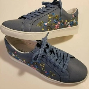 Comfort View Women's Shoes SAILOR Sz 9M Light Blue Floral Embroidery 05048 - Picture 1 of 9
