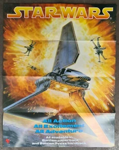 Star Wars 2 Sided Display Poster 56 x 44cm Side 1 Imperial Shuttle Side 2 Books - Foto 1 di 2