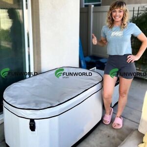 Ice Water Plunge Pod Barrel Cold Therapy Pool white chiller Tub IB01