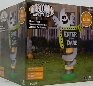 Gemmy Halloween 8 ft Ghost Sign with Enter if you Dare Airblown Inflatable NIB - Picture 1 of 2