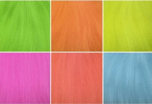 NEON UV BLACKLIGHT DYED CRIMPED NYLON hair 8" Tacklecraft Snook Flair hawk - Picture 1 of 7