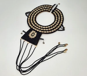 African Maasai Beaded Ceremonial Wedding Collar Necklace Tribal Art Wall Art - Picture 1 of 11