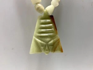 Collar de piedra natural tallada cara colgante 103 piedras 16" - Imagen 1 de 8