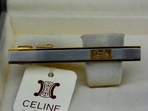 Authentic Celine Vintage Tie Pin Sulky Gold Silver Deadstock Not Used - Picture 1 of 3