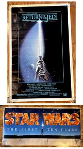 💥2 Star Wars Filmplakate - Die Rückkehr der Jedi-Ritter (1983) + Erste zehn Jahre (1987) - Bild 1 von 14
