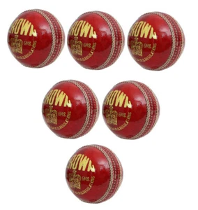 CW Crown Grado Senior Cuero Cricket 4 PIEZAS Pelota Partido Balones de Calidad Paquete de 6 - Imagen 1 de 4
