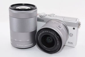 [N.MINT]Canon Mirrorless SLR Camera EOS M100 Double Zoom Kit  From JAPAN #j7175 - Picture 1 of 11