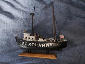 VTG Wooden Portland Fishing Boat Replica Marine Harbor - Picture 1 of 4