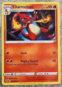Juego de cartas coleccionables Pokémon Charmeleon no holo poco común 024/185 voltaje vívido casi nuevo - Imagen 1 de 2