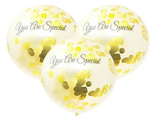 Globos Jumbo 3 x 36 pulgadas Oro Metálico Confeti Látex Globo Decoración Fiesta - Imagen 1 de 5