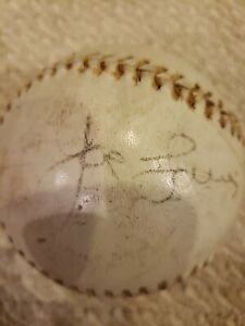  SUPER RARE JOE LOUIS SIGNED SOFTBALL. HE FORMED, OWNED THE BROWN BOMBERS PSA