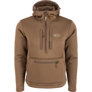 DRAKE MST Ultimate Wader Quarter Zip Brown Hoodie (DW7420-BRN) - Picture 1 of 6