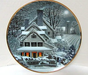 1992 Franklin Mint "Winter Home" by Signed Saul MacWilliams Ltd Ed Plate #6703 - Picture 1 of 4