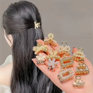 Lindo Súper Flash Perla Mariposa Corazón Metal Pinza para el Cabello Accesorios para el Cabello Reino Unido 12 un. - Imagen 1 de 9