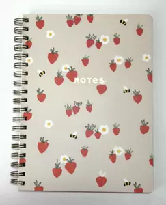 Nuevo Cuaderno Espiral Diario Afrutado Abeja Estudio Flecos 192 Páginas Forradas - Imagen 1 de 7
