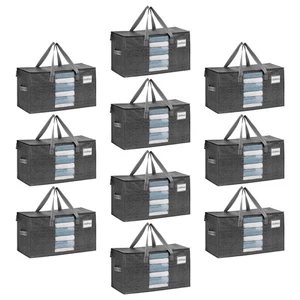 10 Pack Moving Bags, Comforter and Blanket Storage Bags for Closet, Moving Bo... - Picture 1 of 6