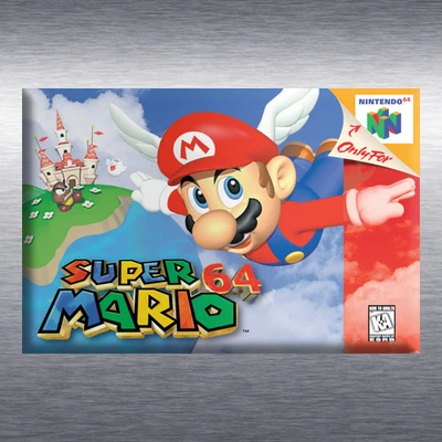 Caja de Videojuegos Super Mario 64 Arte *N64* Imán de Alta Calidad Foto 1 de 2