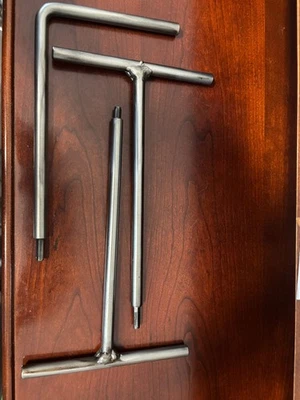 Llaves hexagonales con mango en T - sin marca - varillas de stock de 7/16" - brocas de 17/64" a 9/32" - lote de 3 Foto 1 de 4