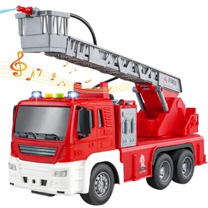 Scala 1:16 Camion Pompieri Giocattolo per Bambini, Autopompa Antincendio a Inerz - Foto 1 di 9