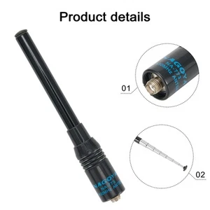 Black Antenna SMA-Female 144/430MHz 2.15db/3.0db NA-773 BF-888s Radio Practical - Photo 1/12