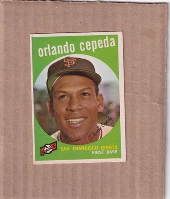 1959 Topps Orlando Cepeda #390 VEJA DIGITALIZAÇÕES PARA COND. COMO ESTÁ PWE - Imagem 1 de 2