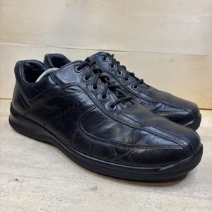 Hotter Lance Schuhe Herren Größe 10 Schwarz Leder Schnürschuh Smart Shoe Doppelte Passform - Bild 1 von 18