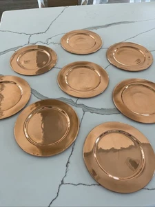 Vintage Copper Dessert/Salad/Bread Plates 7.5”-Set of 8 - Picture 1 of 6