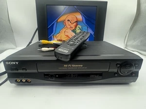 Sony SLV-N55 4-Head Hi-Fi Stereo VCR VHS Video Player Recorder With Remote - Picture 1 of 9