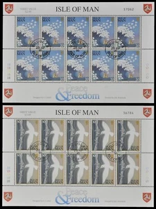Isla de Man 1995 - Mi-Nr. 627-628 gest / usado - KLB - aves / aves - Imagen 1 de 1