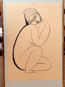 AMEDEO MODIGLIANI,'NUDO ACCOSCIATO,1910-11', RARE 1990's SERIGRAPH - Picture 1 of 6