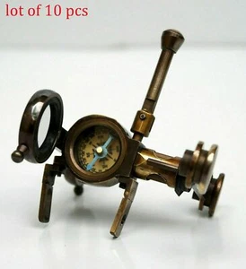 Vintage Brass Antique Style Binocular Marine Compass Nautical Telescope Gift - Picture 1 of 5