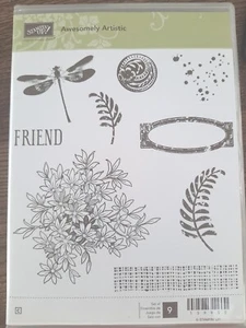 New Stampin Up! "AWESOMELY ARTISTIC" #139950 Dragonfly/Mesh/Frame - Picture 1 of 3