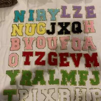 Set of 42 Iron On Terry Cloth Puffy Textured Letters - Image 1 of 4