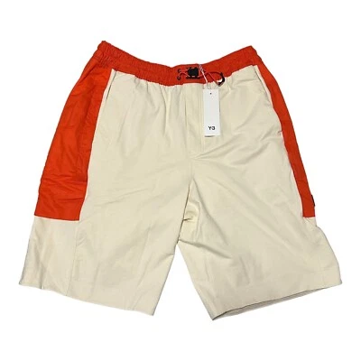 $319 Adidas Y-3 Yohji Pantalones Cortos de Terry Elásticos Para Hombre XXL Blanco/Naranja HZ8815 Nuevos Foto 1 de 2