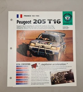 Peugeot 205 T16 Street Racers Collectors Card 25 - *NEW* - Picture 1 of 3