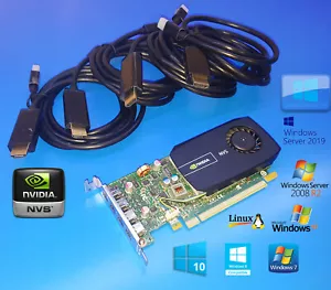 Dell Optiplex 3050 3060 5050 5060 7050 7060 SFF 2GB Quad HDMI 4K Graphics Card - Picture 1 of 1